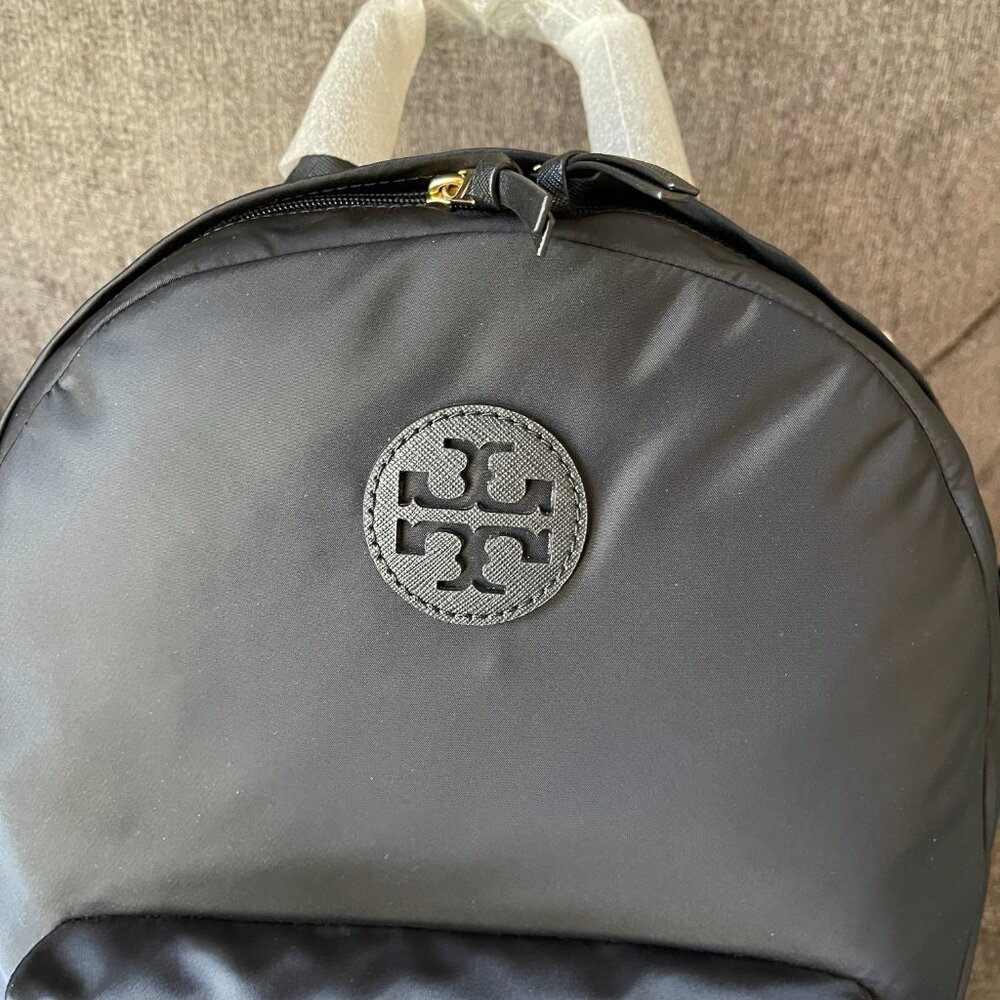 Tory Burch Black Nylon Backpack black NWT - Picture 5 of 6